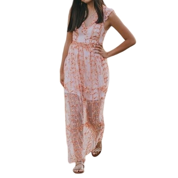 NWT Altar'd State Juju Lace Maxi Dress Size S - Picture 1 of 9